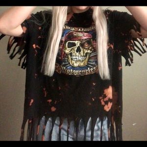 ❌sold❌ Customized Harley Davidson Fringe T-shirt